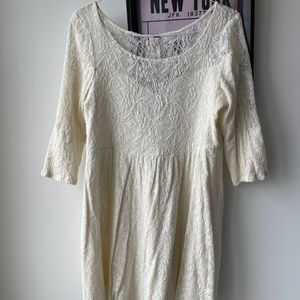 Free People light cream lace flowery dress